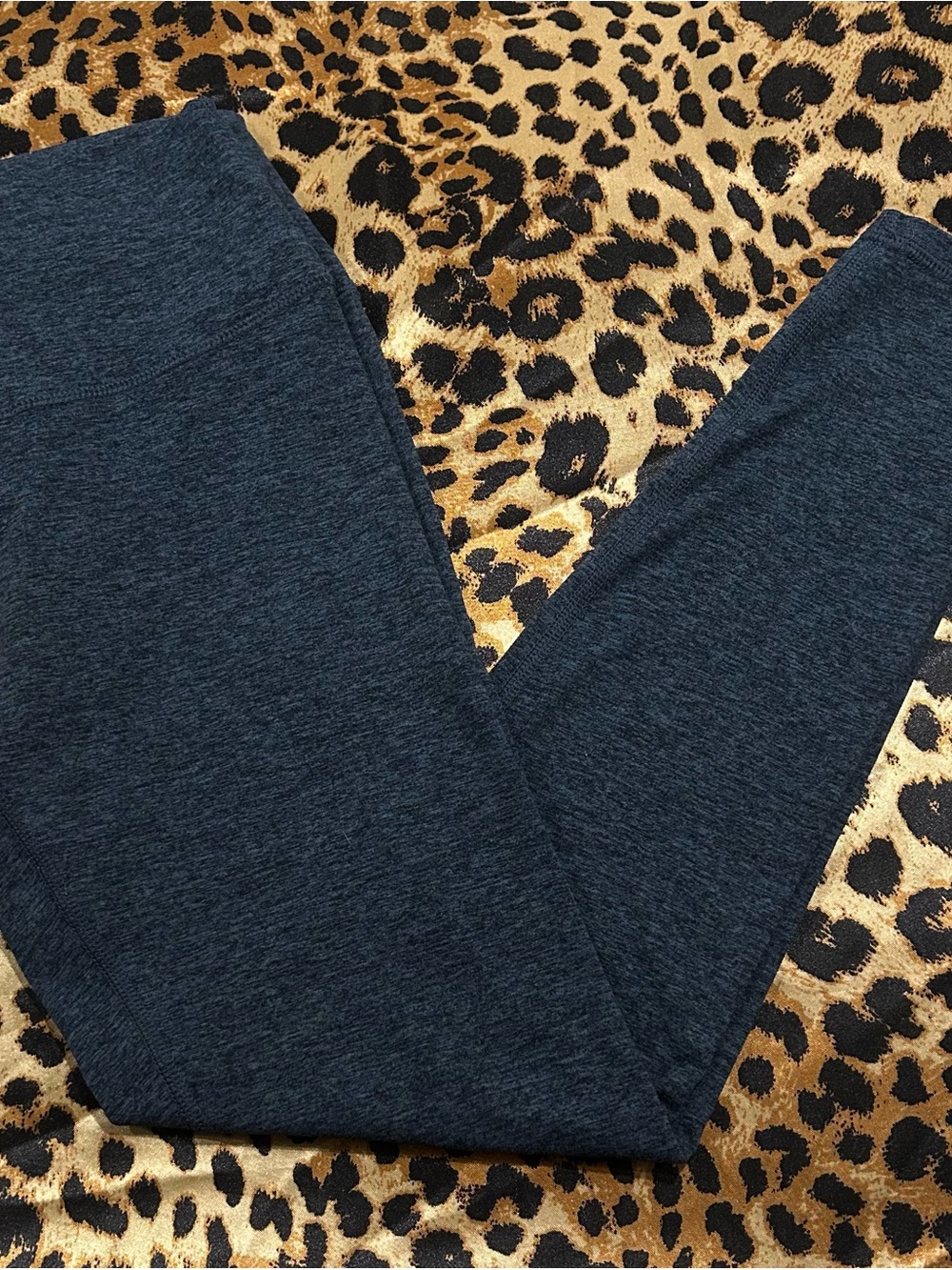 Kyodan Heathered Dark Blue High Waisted 7/8 Ankle Leggings